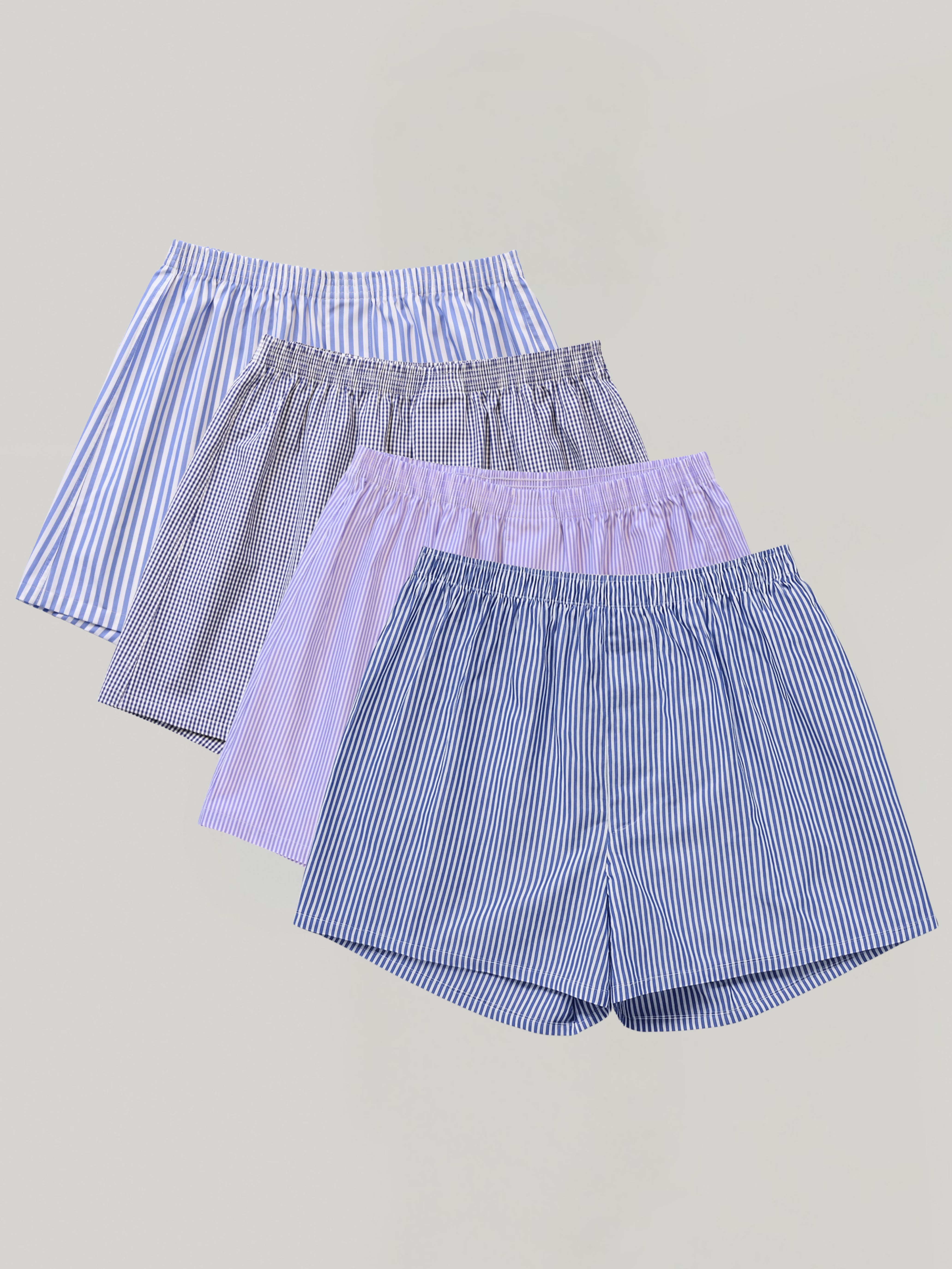 4-pack | Oxford Stripe, Navy Gingham, Lilac Pinstripe & Royal Bengal