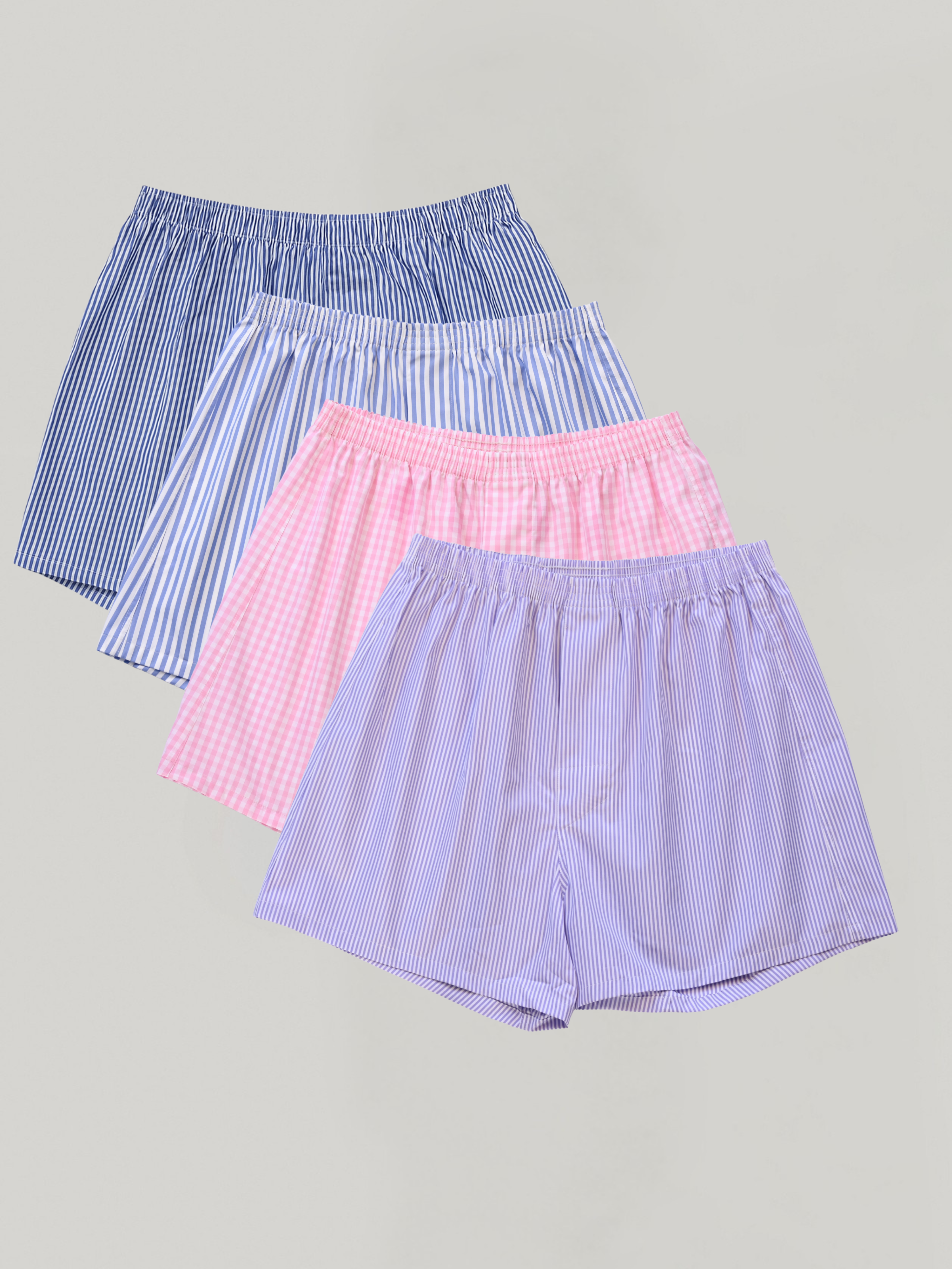 4-pack | Royal Bengal, Oxford Stripe, Pink Gingham & Lilac Pinstripe