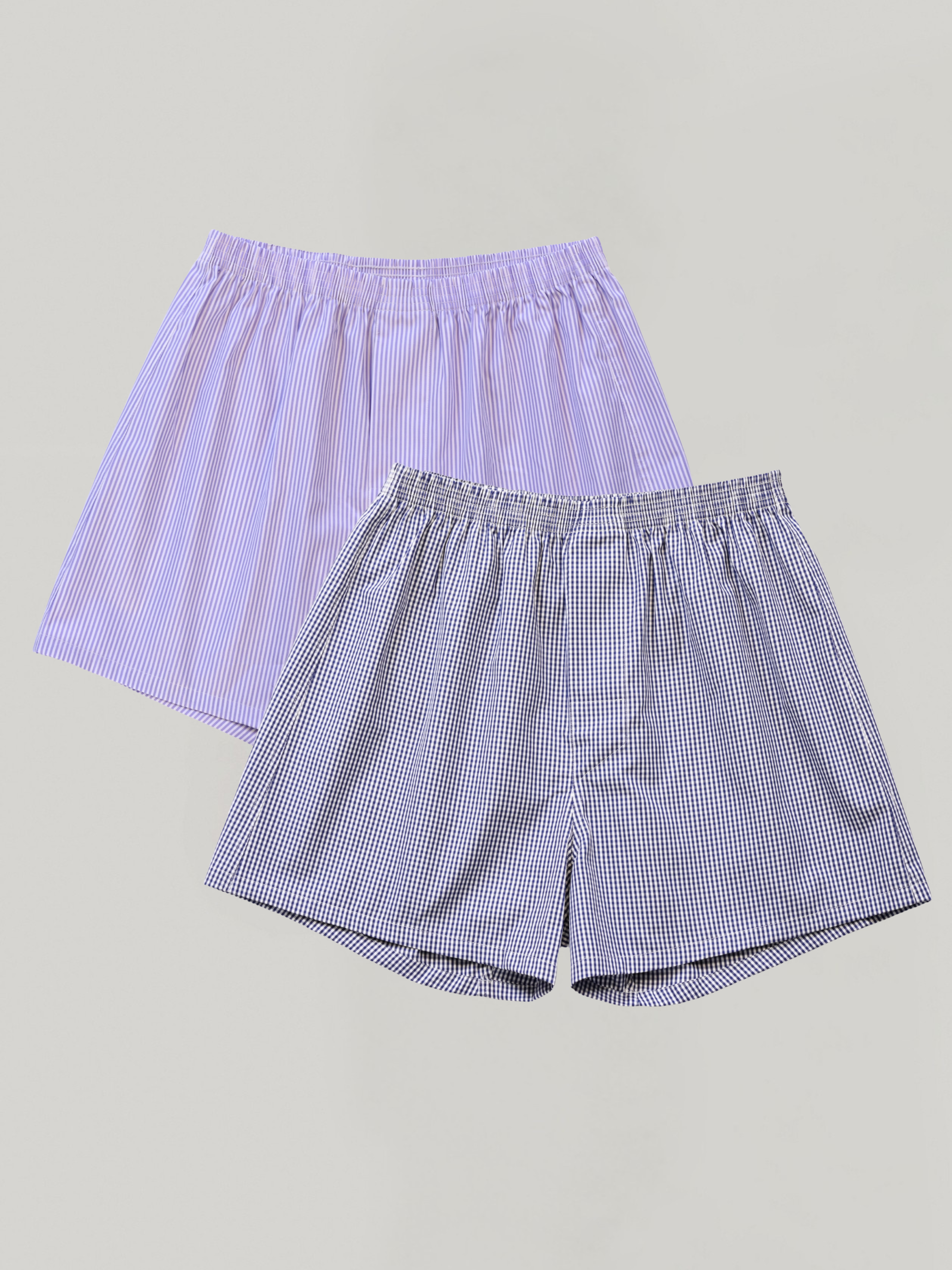 2-pack | Lilac Pinstripe & Navy Gingham