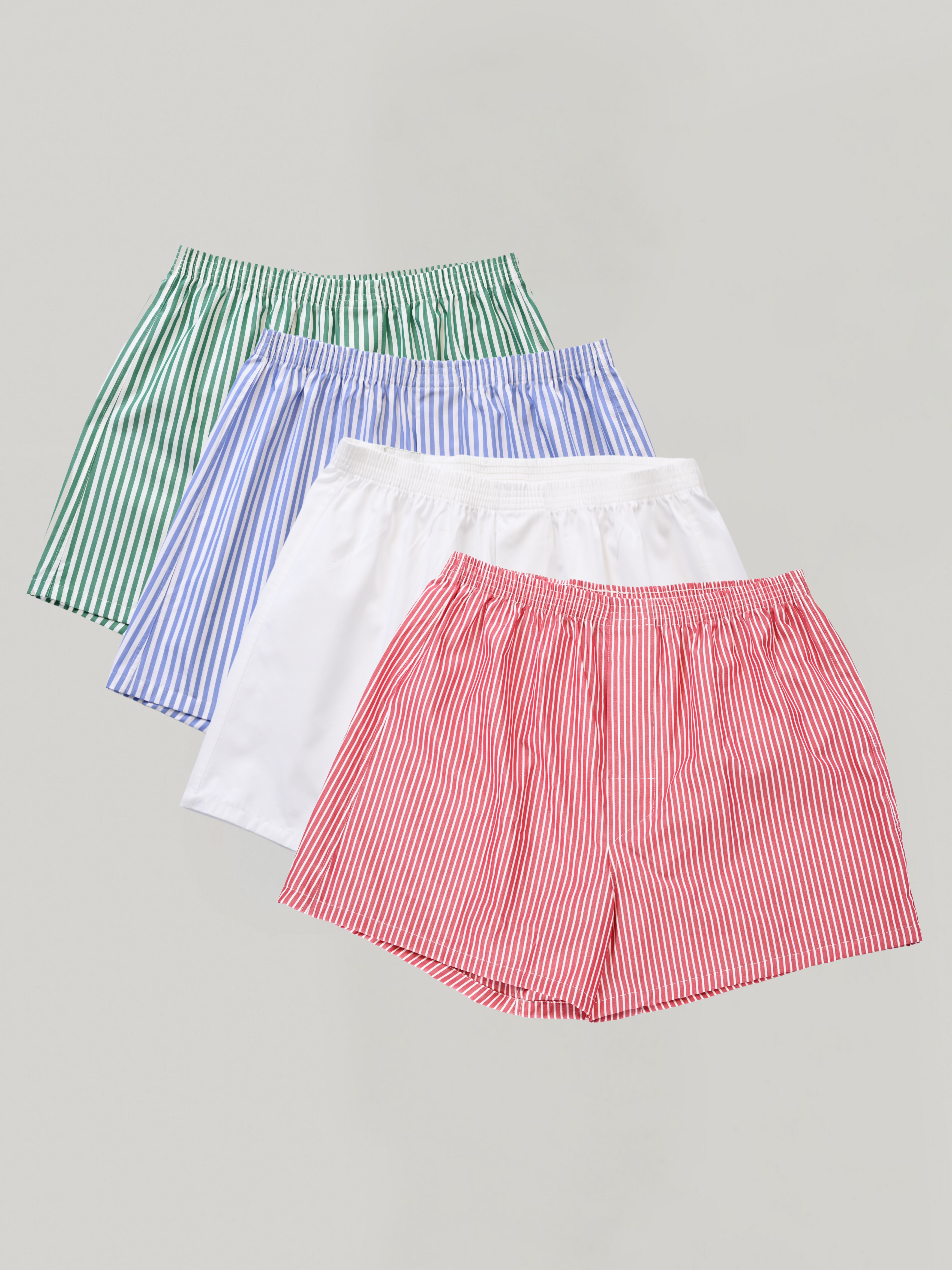 4-pack | Green Bengal, Oxford Stripe, Alpine White & Red Bengal