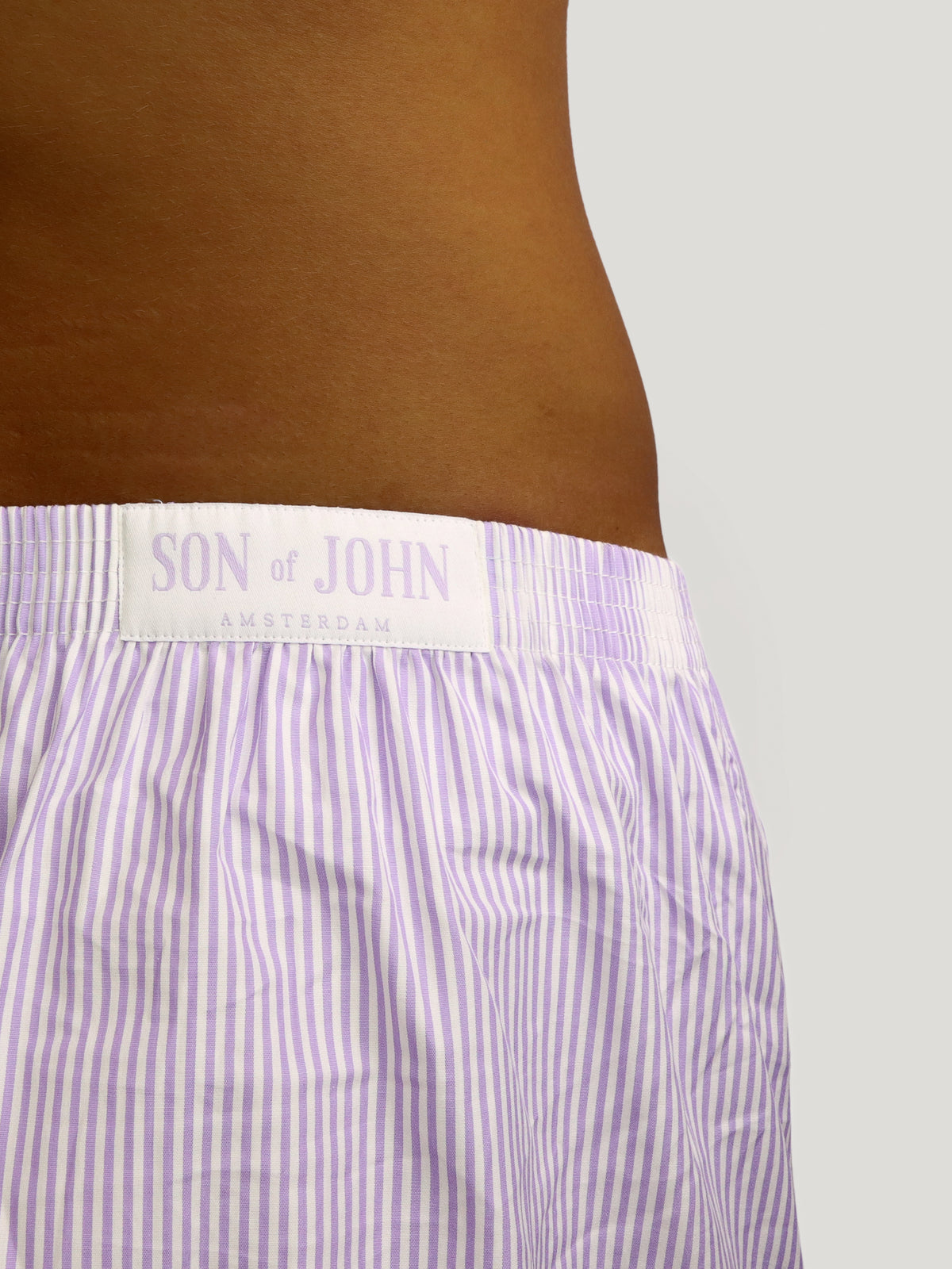 Light purple & white striped - white & viola label