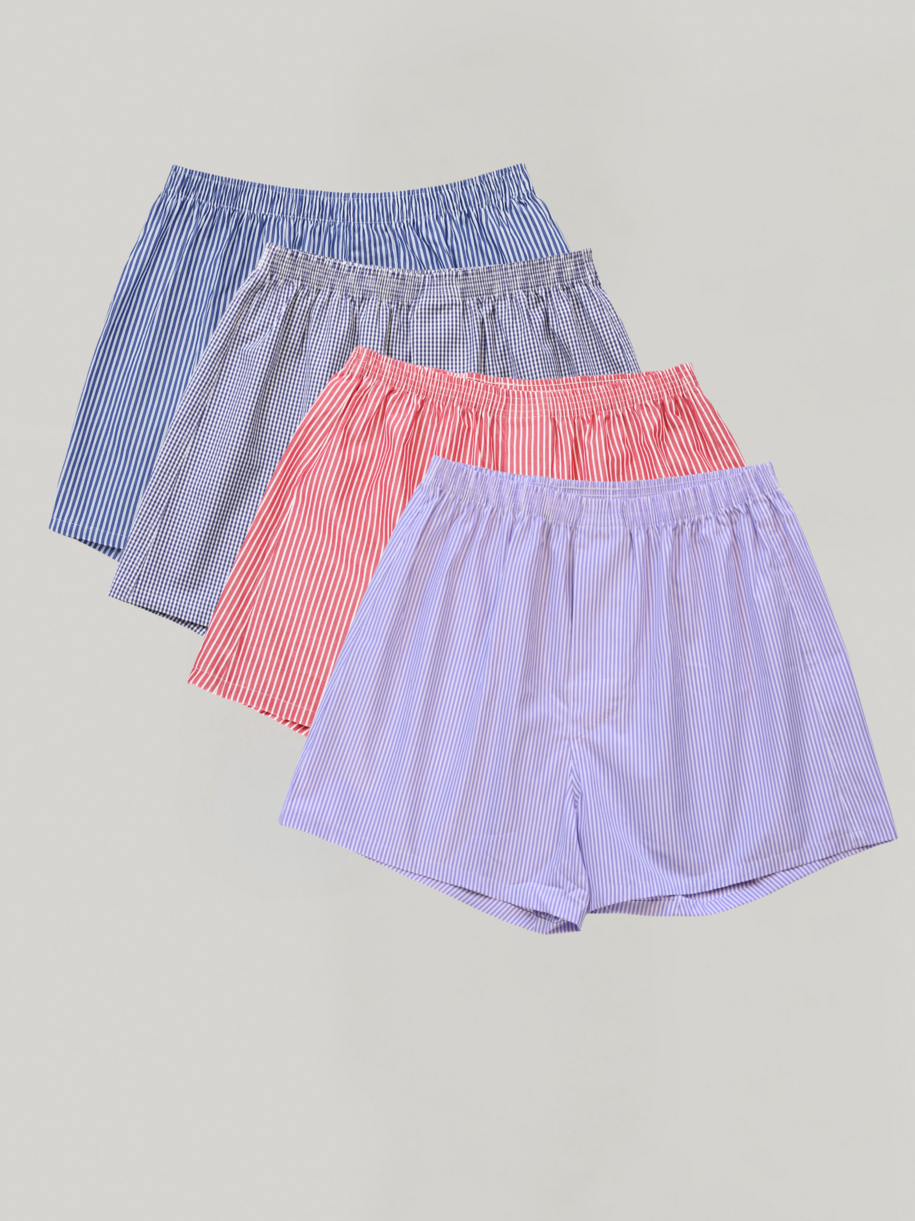 4-pack | Royal Bengal, Navy Gingham, Red Bengal & Lilac Pinstripe