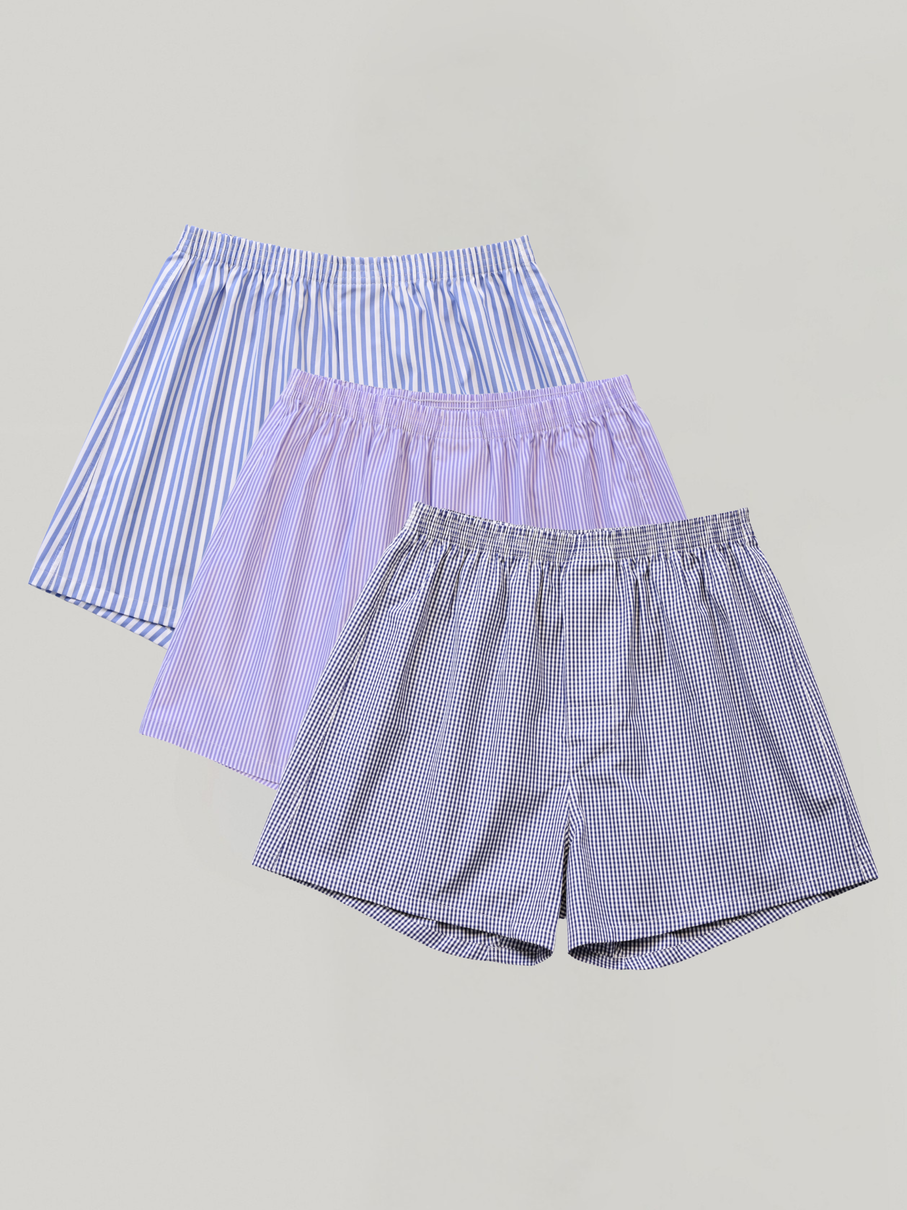 3-pack | Oxford Stripe, Lilac Pinstripe & Navy Gingham