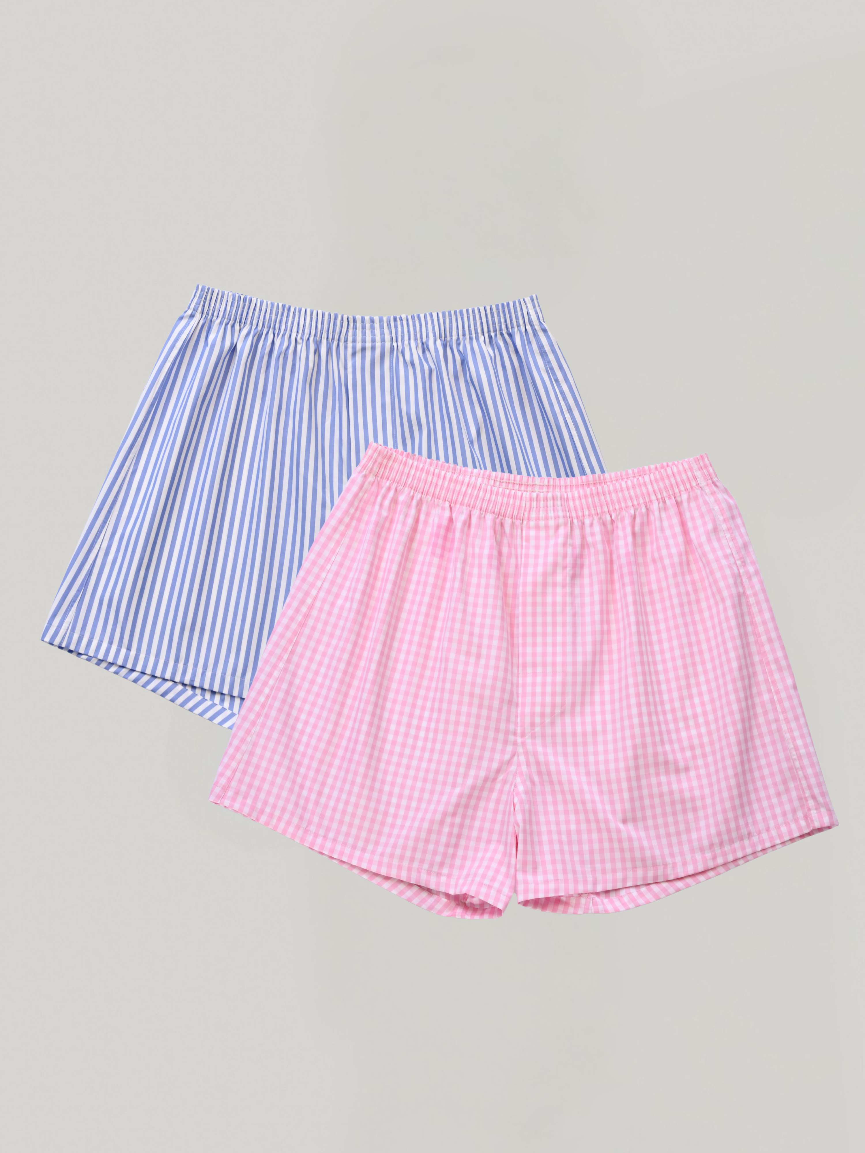 2-pack | Pink Gingham & Oxford Stripe