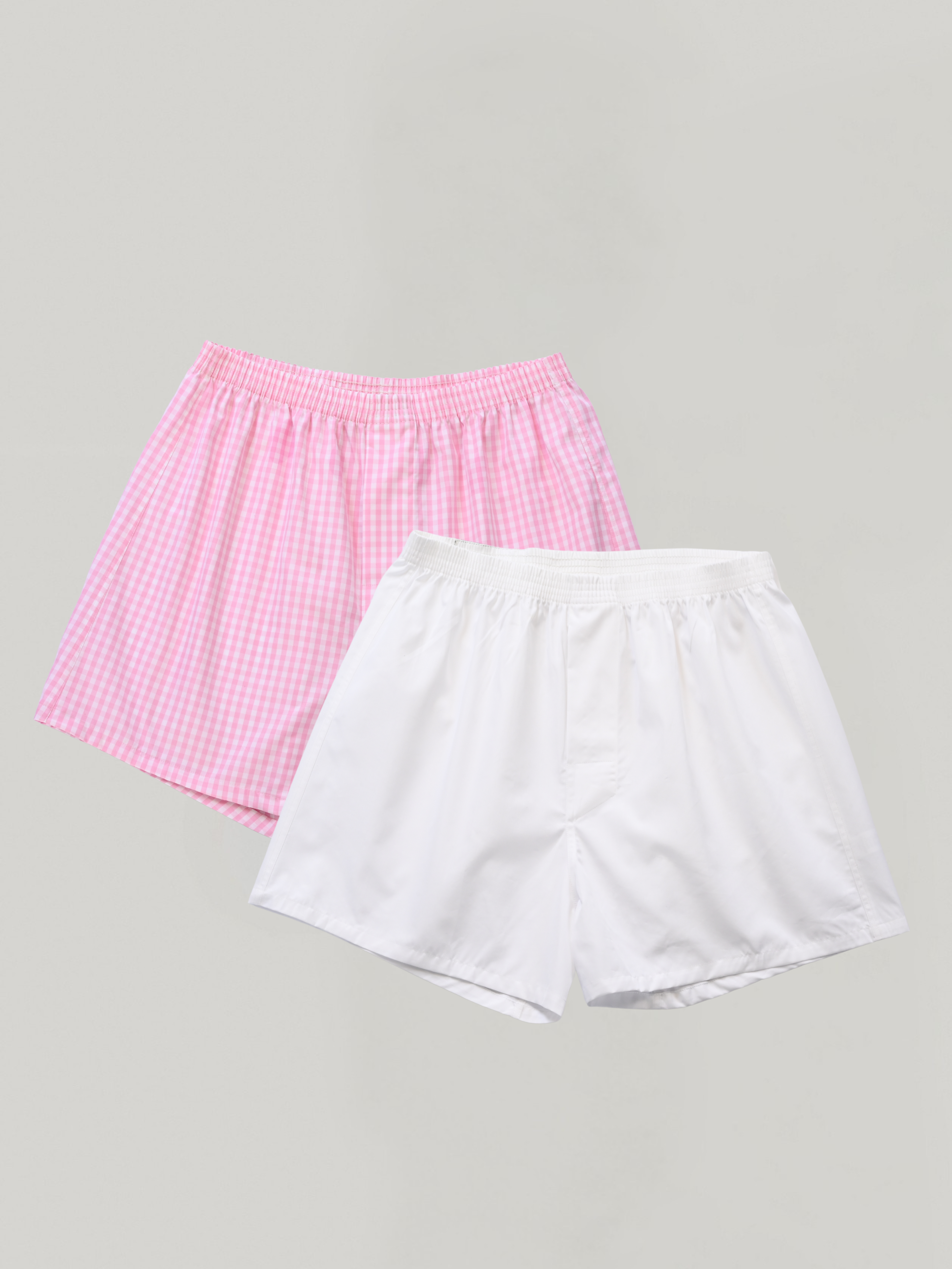 2-pack | Pink Gingham & Alpine White