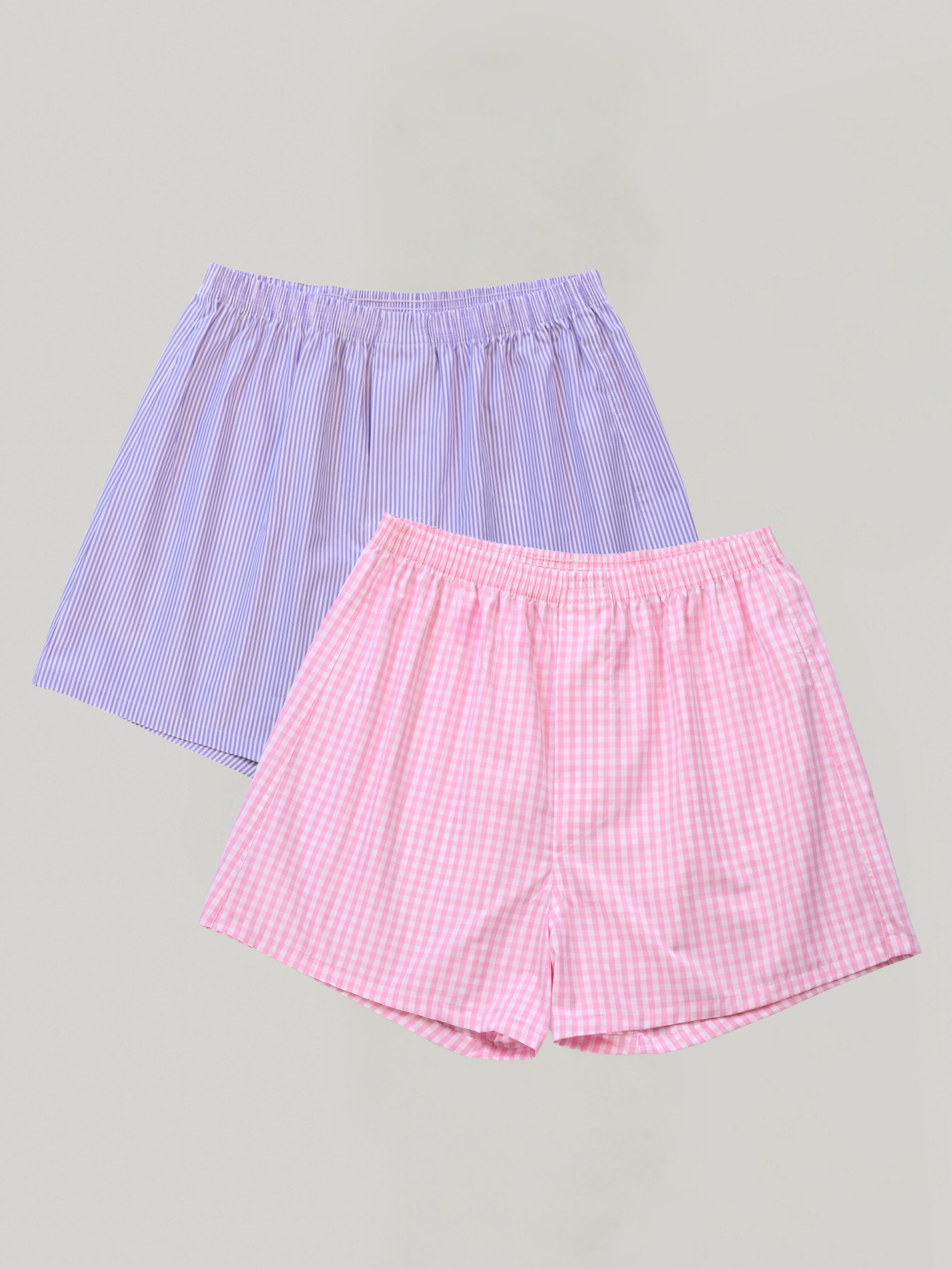 2-pack | Lilac Pinstripe & Pink Gingham