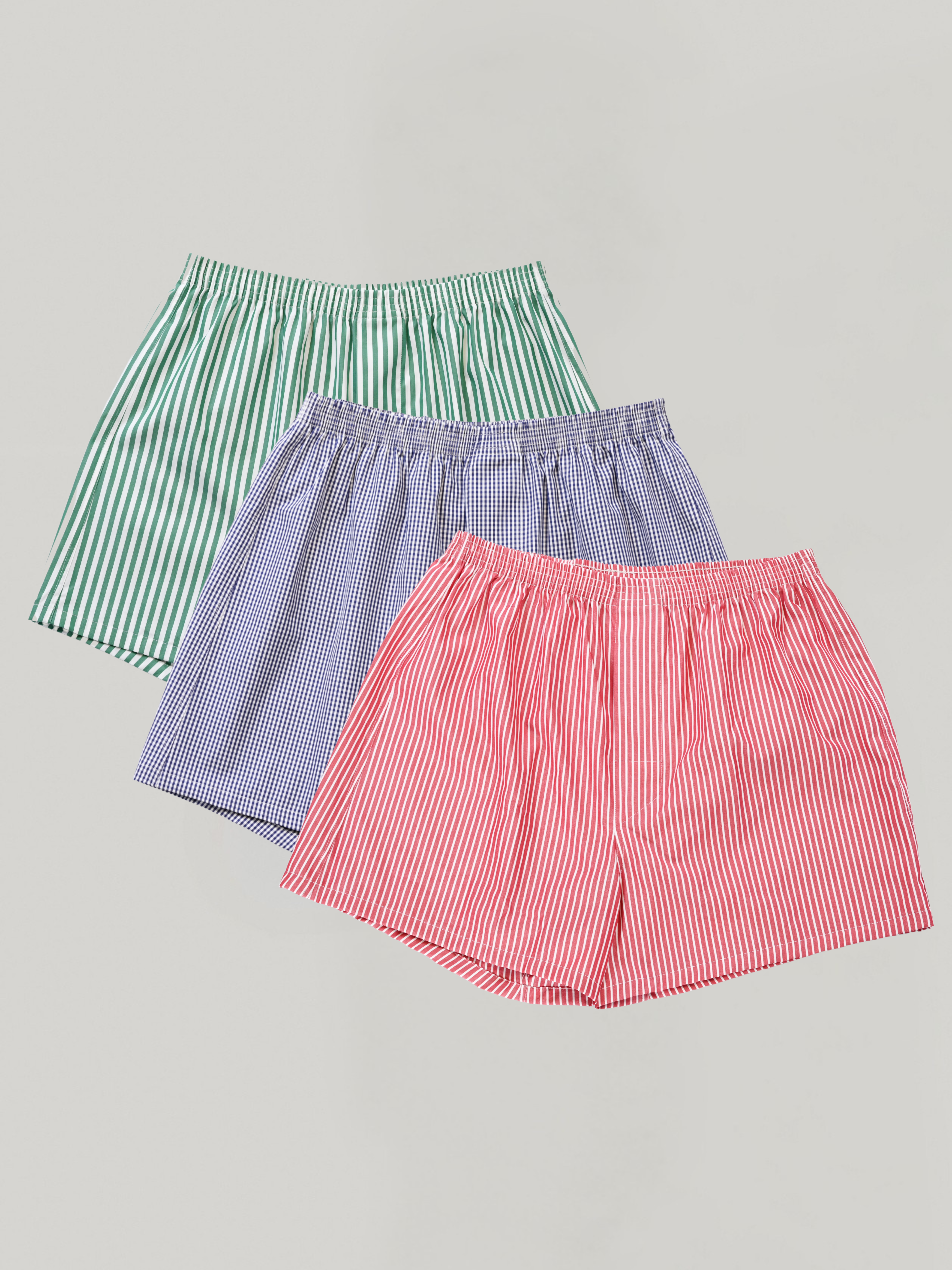 3-pack | Green Bengal, Navy Gingham & Red Bengal