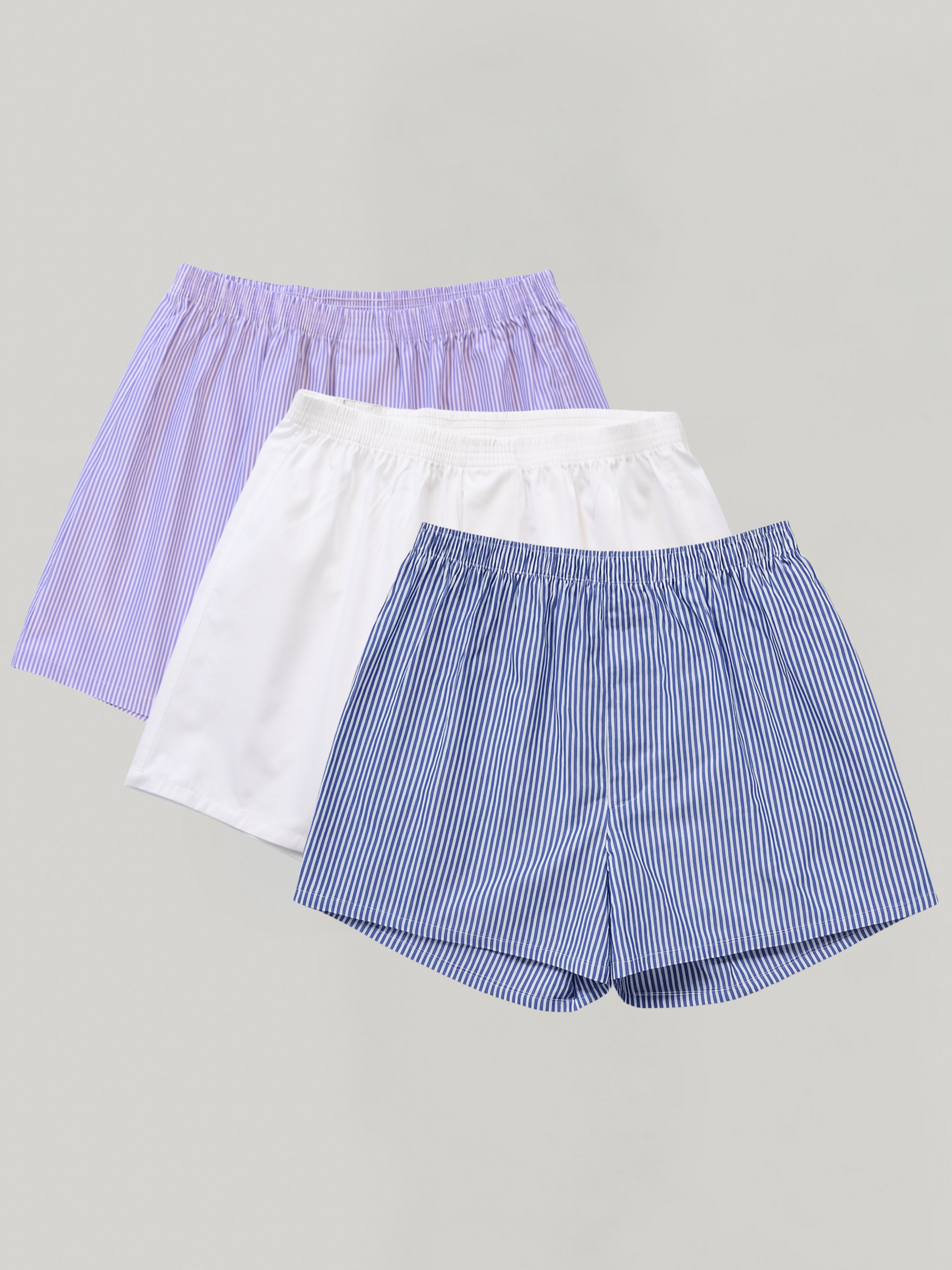 3-pack | Lilac Pinstripe, Alpine White & Royal Bengal
