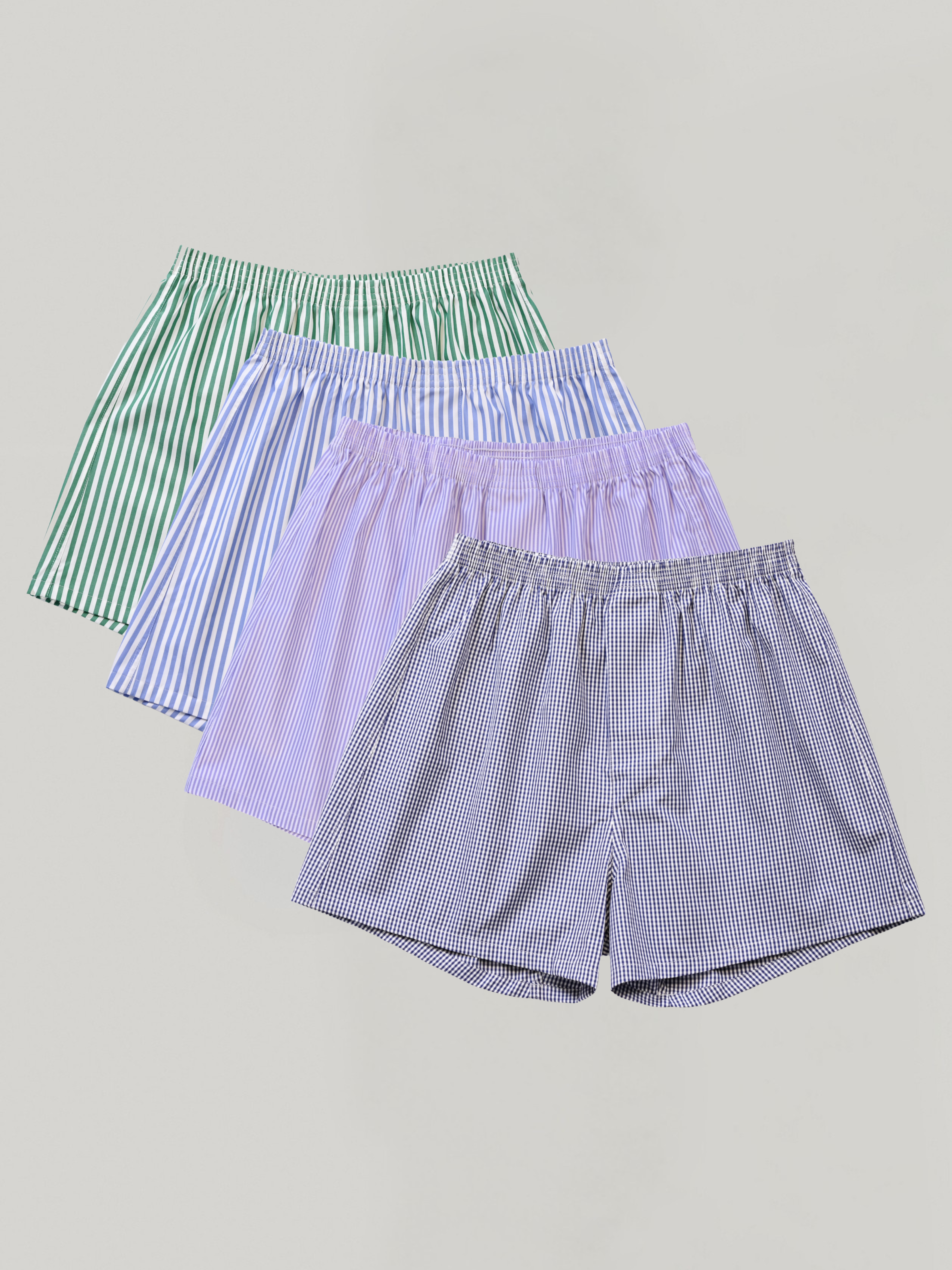 4-pack | Green Bengal, Oxford Stripe, Lilac Pinstripe & Navy Gingham
