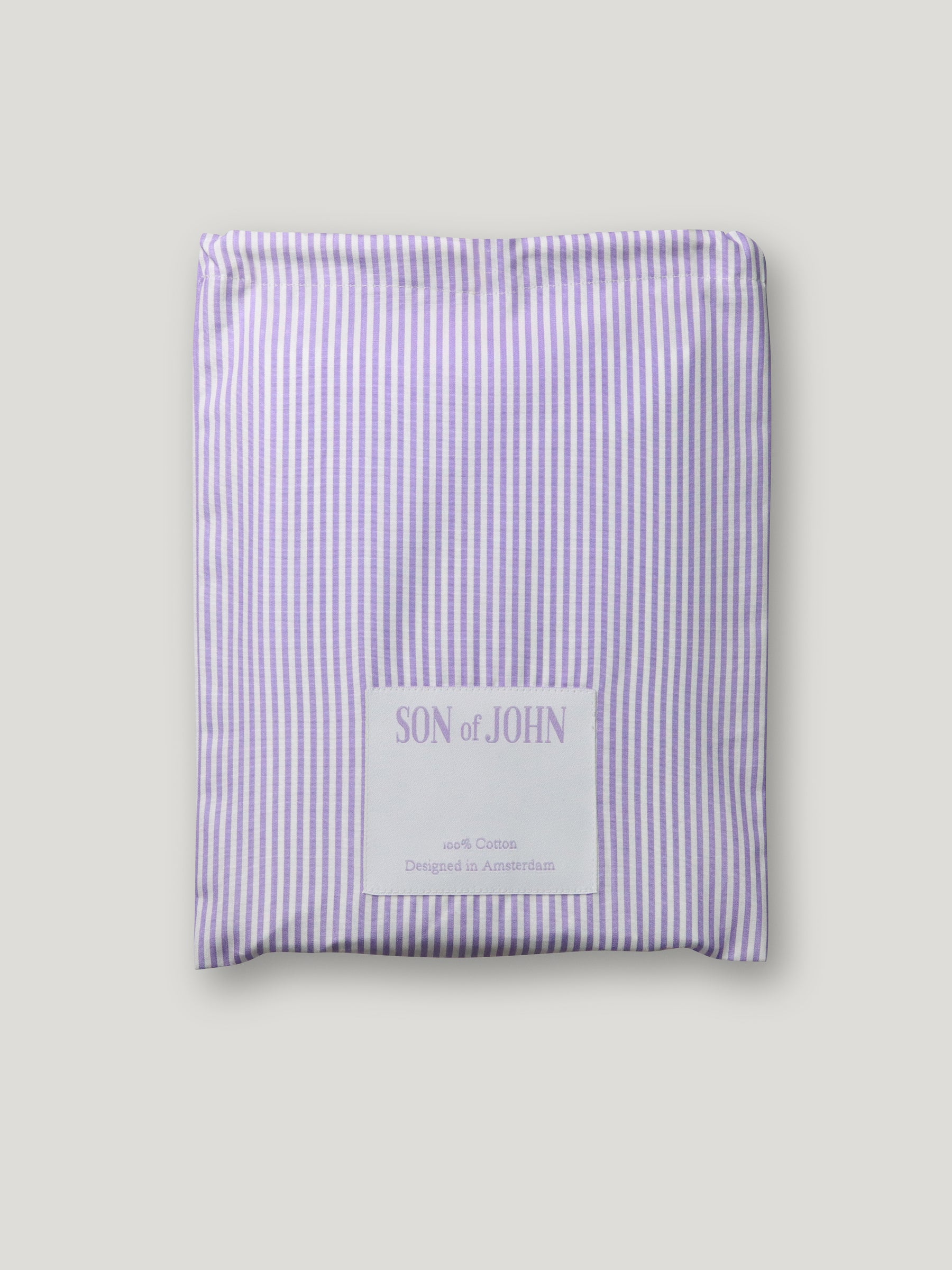 Light purple & white striped - white & viola label